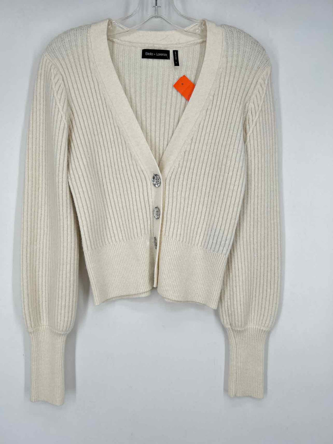 Stella & Lorenzo Size L White Cardigan