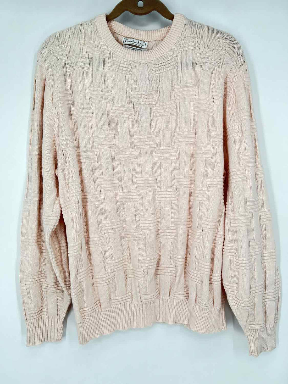 Christian Dior Size M Orlon Acrylic Light Pink LUXURY