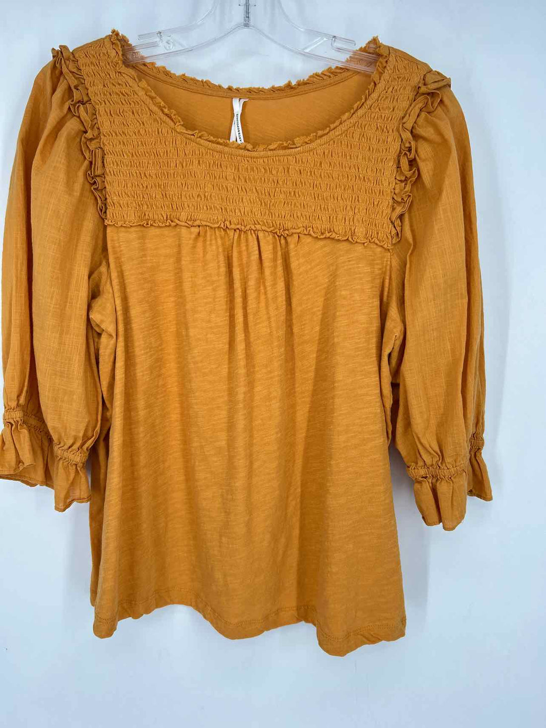 By Anthropologie Size XL Mustard Short Sleeve