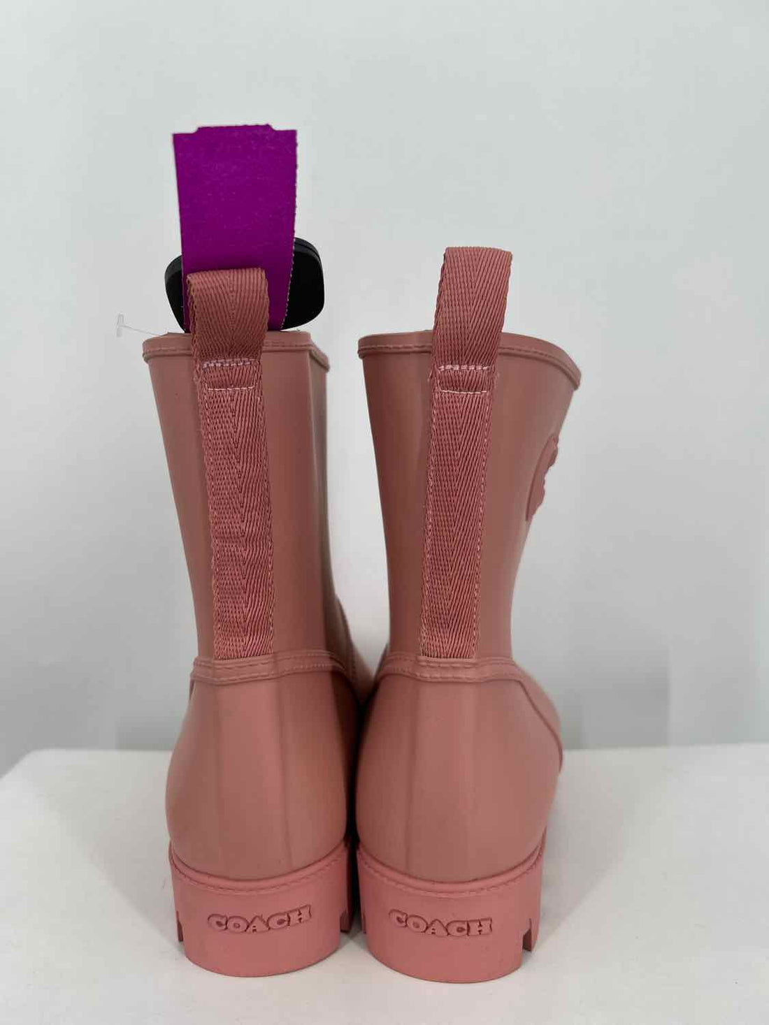 Coach Women Size 8 Pink Rain Boot