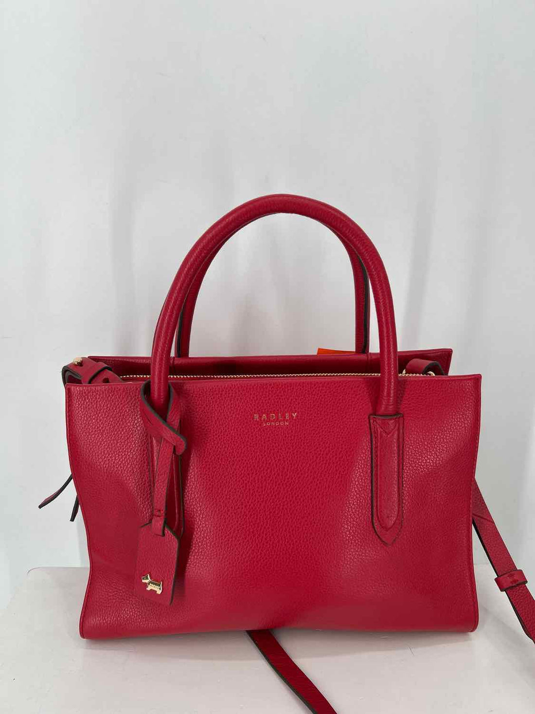 Radley London Red Pebbled Leather Pre Owned Satchel