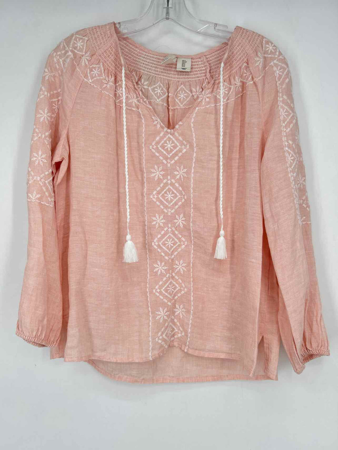 Joie Size S Light Pink Linen Long Sleeve