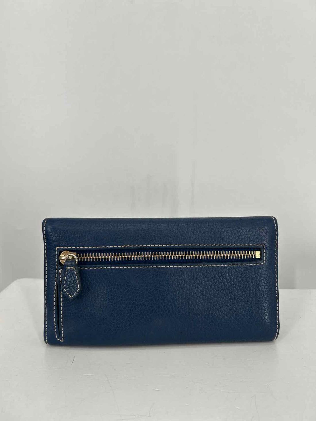 Dooney & Bourke Blue Pebbled Leather Pre Owned Wallet