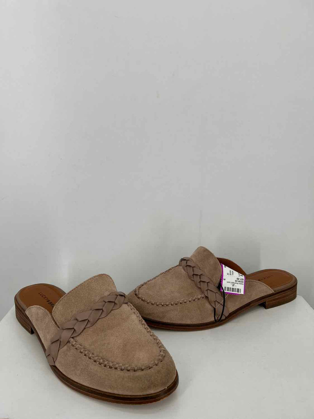 Lucky Brand Women Size 8.5 Taupe Mules
