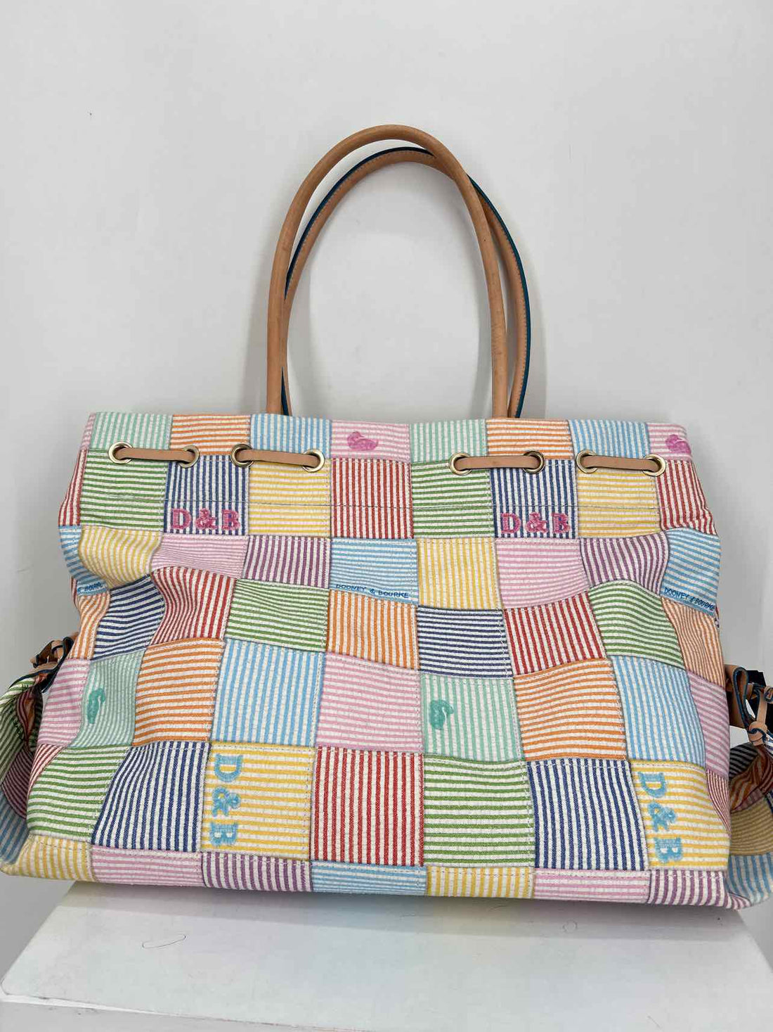 Dooney & Bourke Multi Color Canvas & Leather As Is Tote