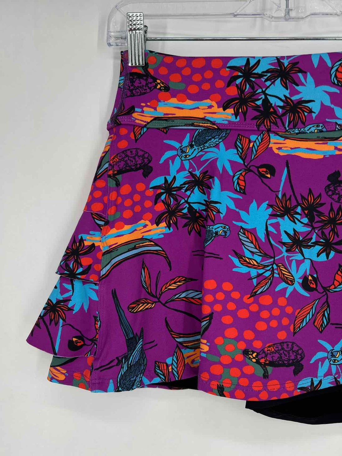 Dona Jo Size XS Purple Print Active Skorts