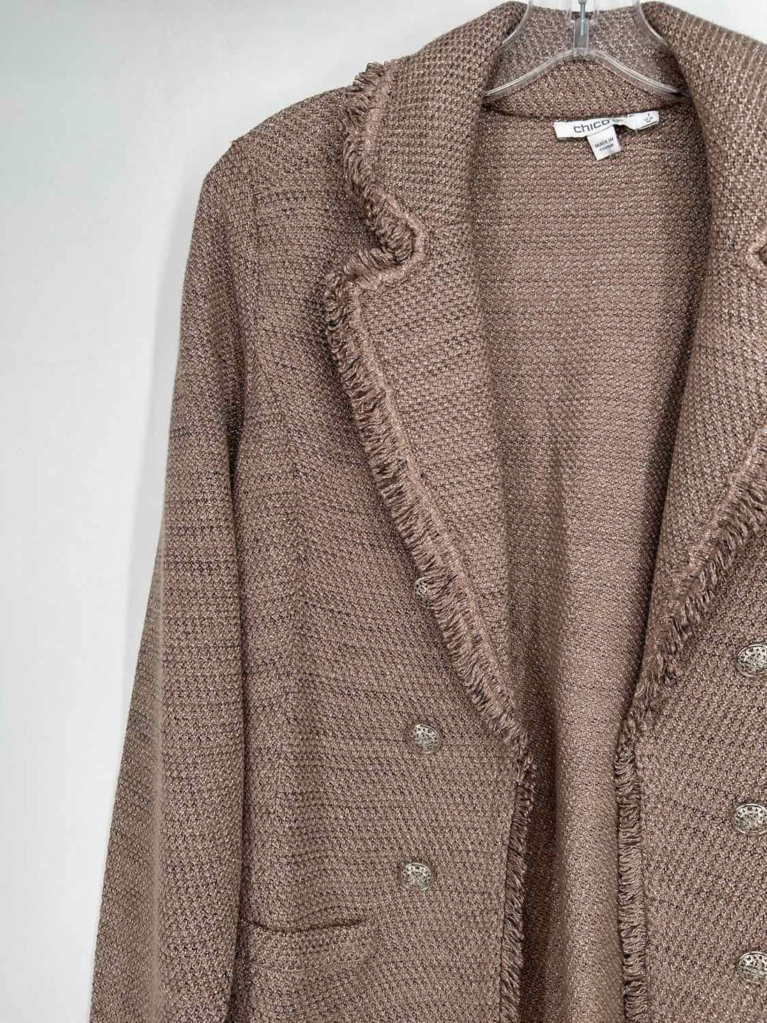 Chicos Size 1(8) Taupe Blazer