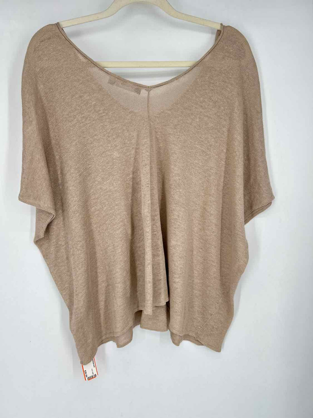 Cashmere Size S/M Tan Linen 100% Short Sleeve