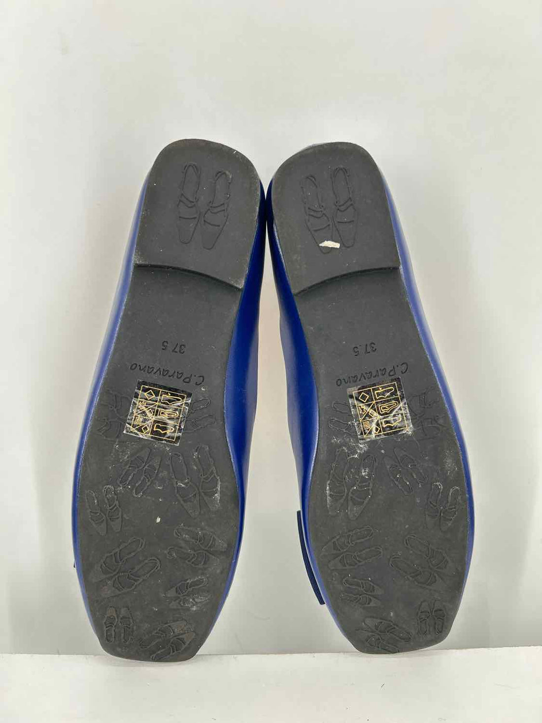C. Paravano Women Size 37.5(6.5) Navy Flats