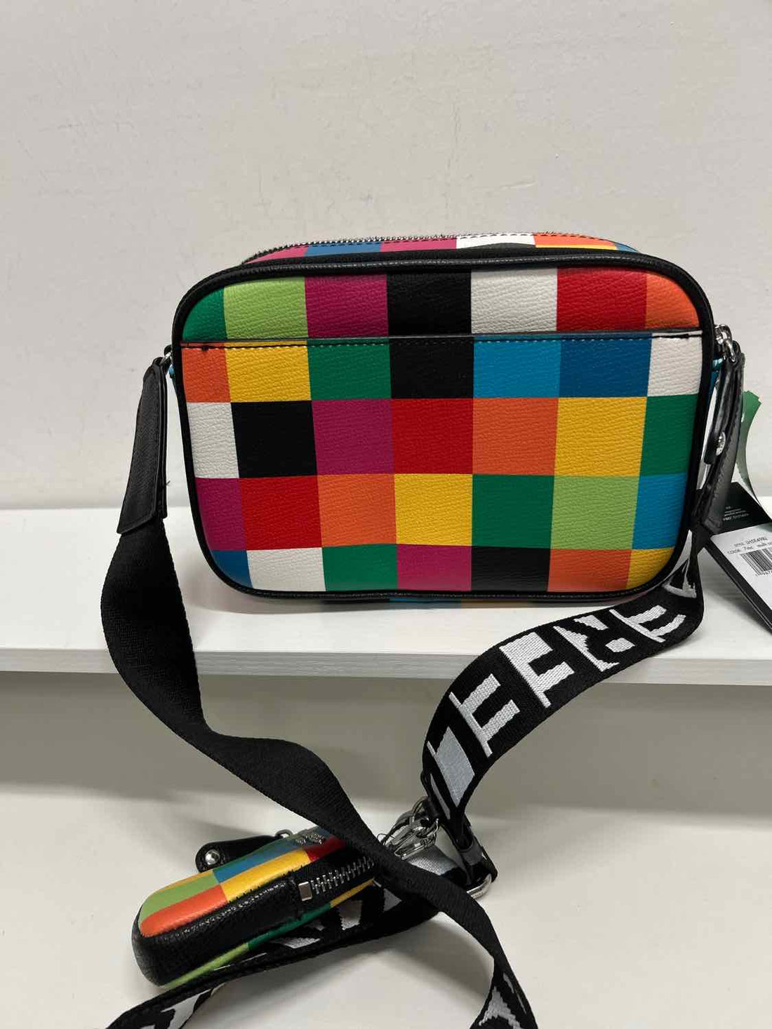 Karl Lagerfeld Rainbow Print Leather NWT Crossbody