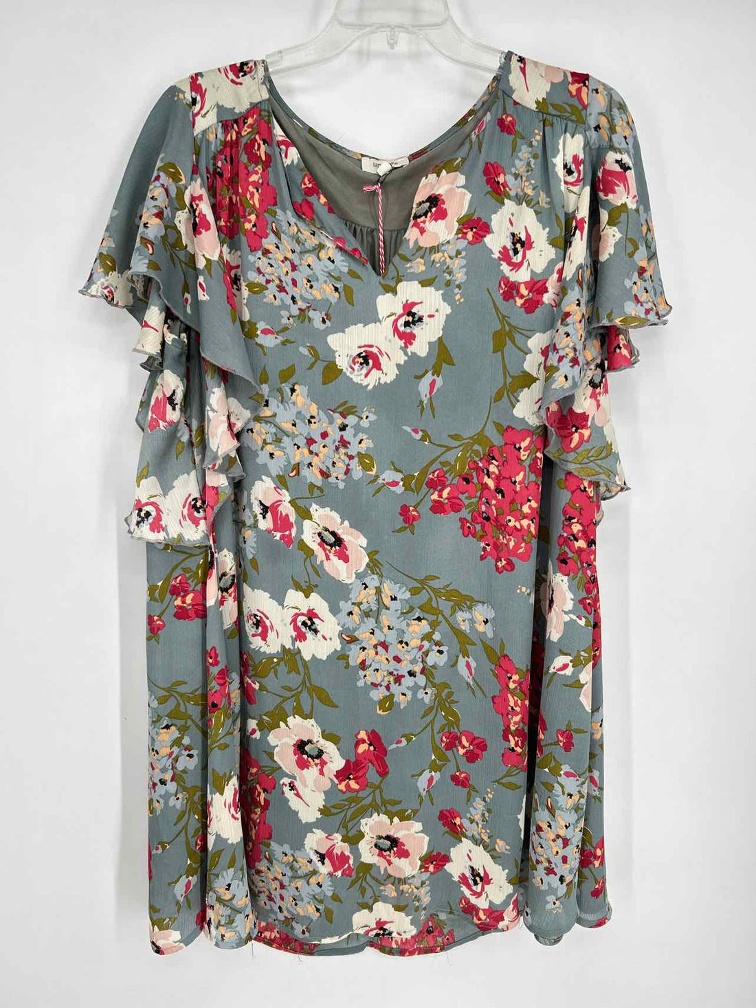 Umgee Size L Dusty Blue Floral NWT Dress