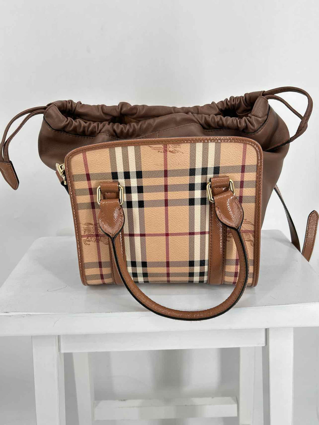 Burberry Nova Check Calf skin Tote