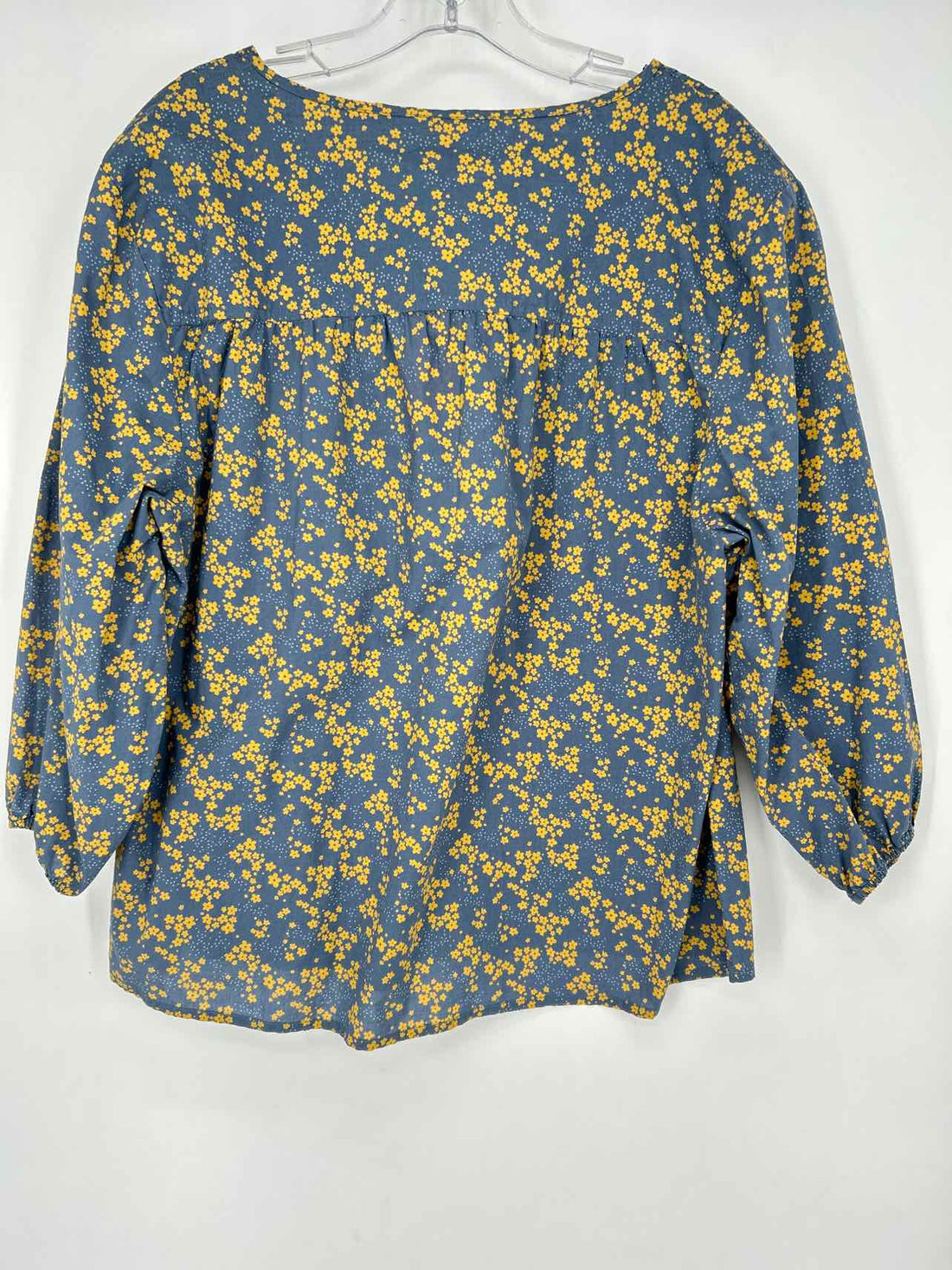 Toad & Co Size S Navy & Yellow Floral Long Sleeve