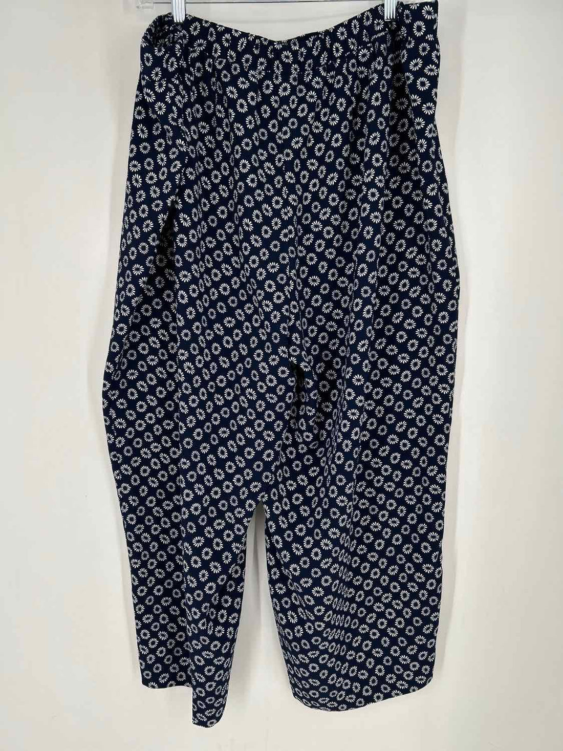 Talbots Size 22W Navy & White Floral Pants