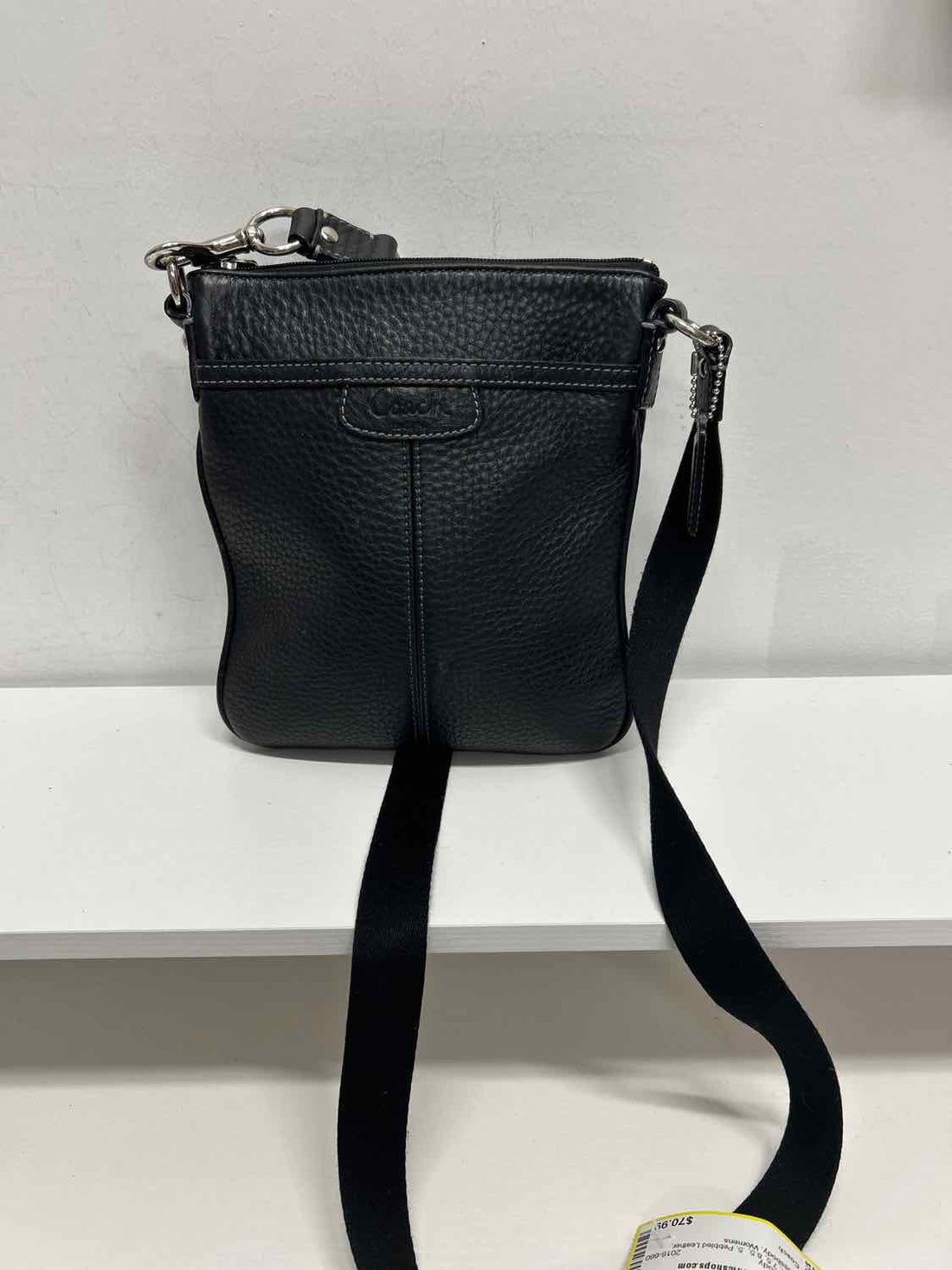 Coach Black Pebbled Leather Crossbody