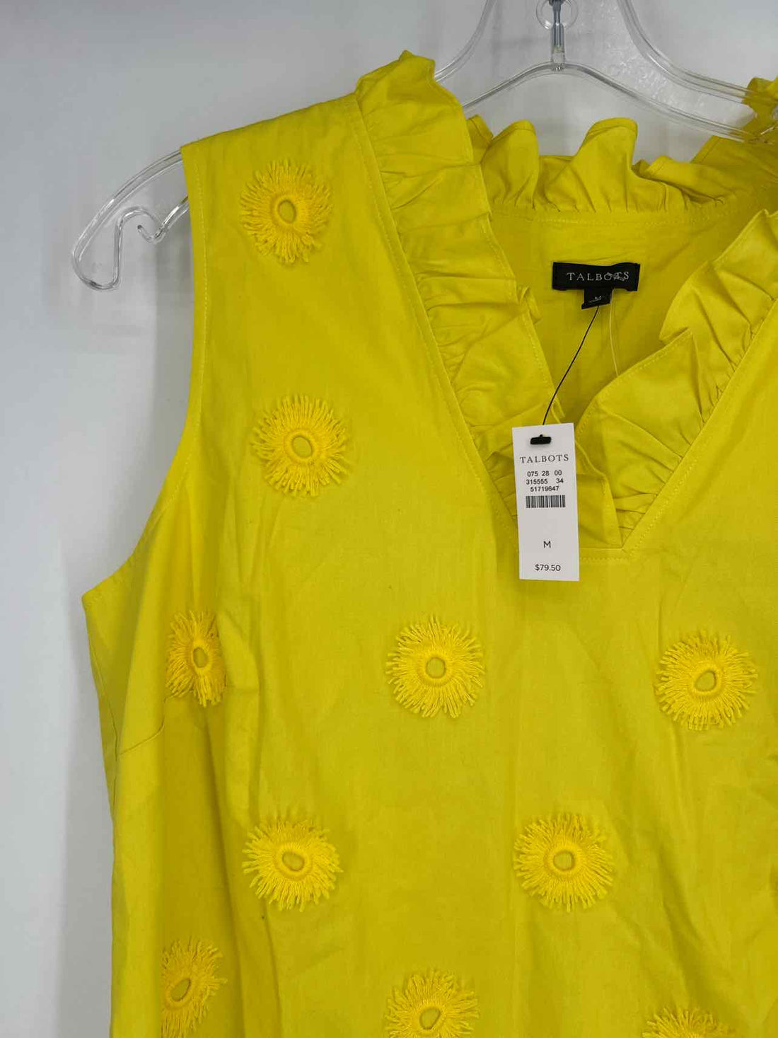 Talbots Size M Yellow NWT Sleeveless