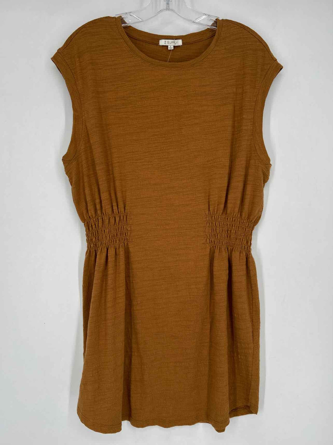 Z Supply Size L Rust Brown Short Sleeve Dress