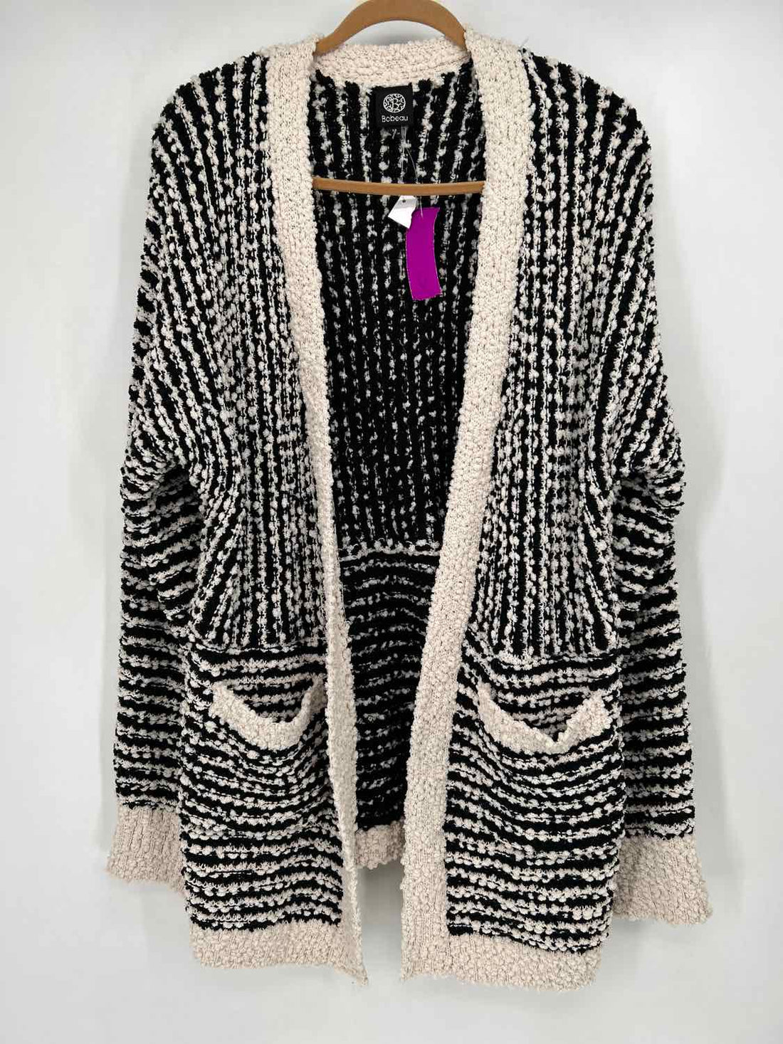 Bobeau Size M Black & White NWT Cardigan