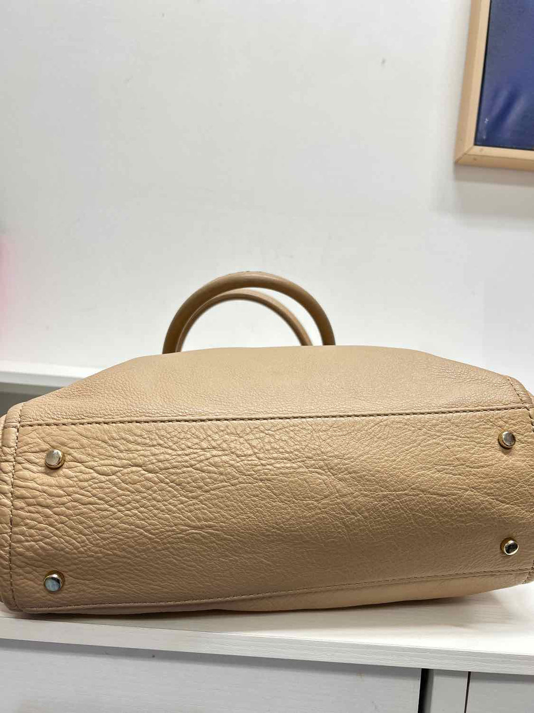 Kate Spade Buff Pebbled Leather Pre Owned Satchel