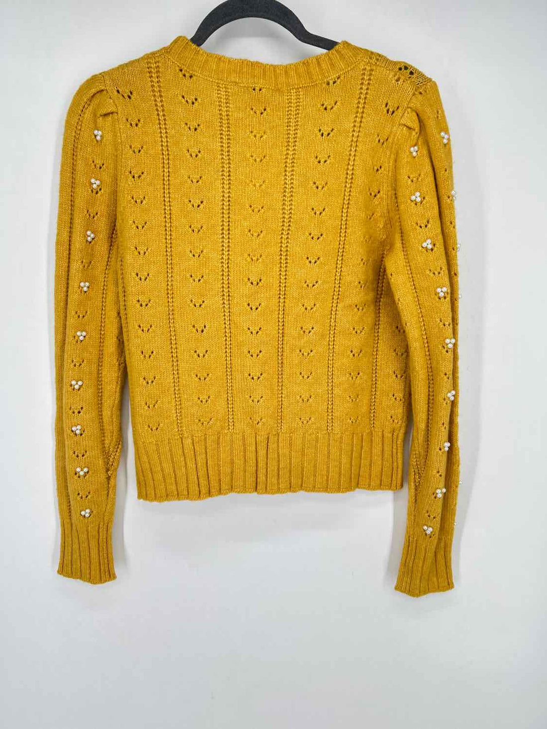Industry NWT Size L Mushroom Faux Pearl Sweater