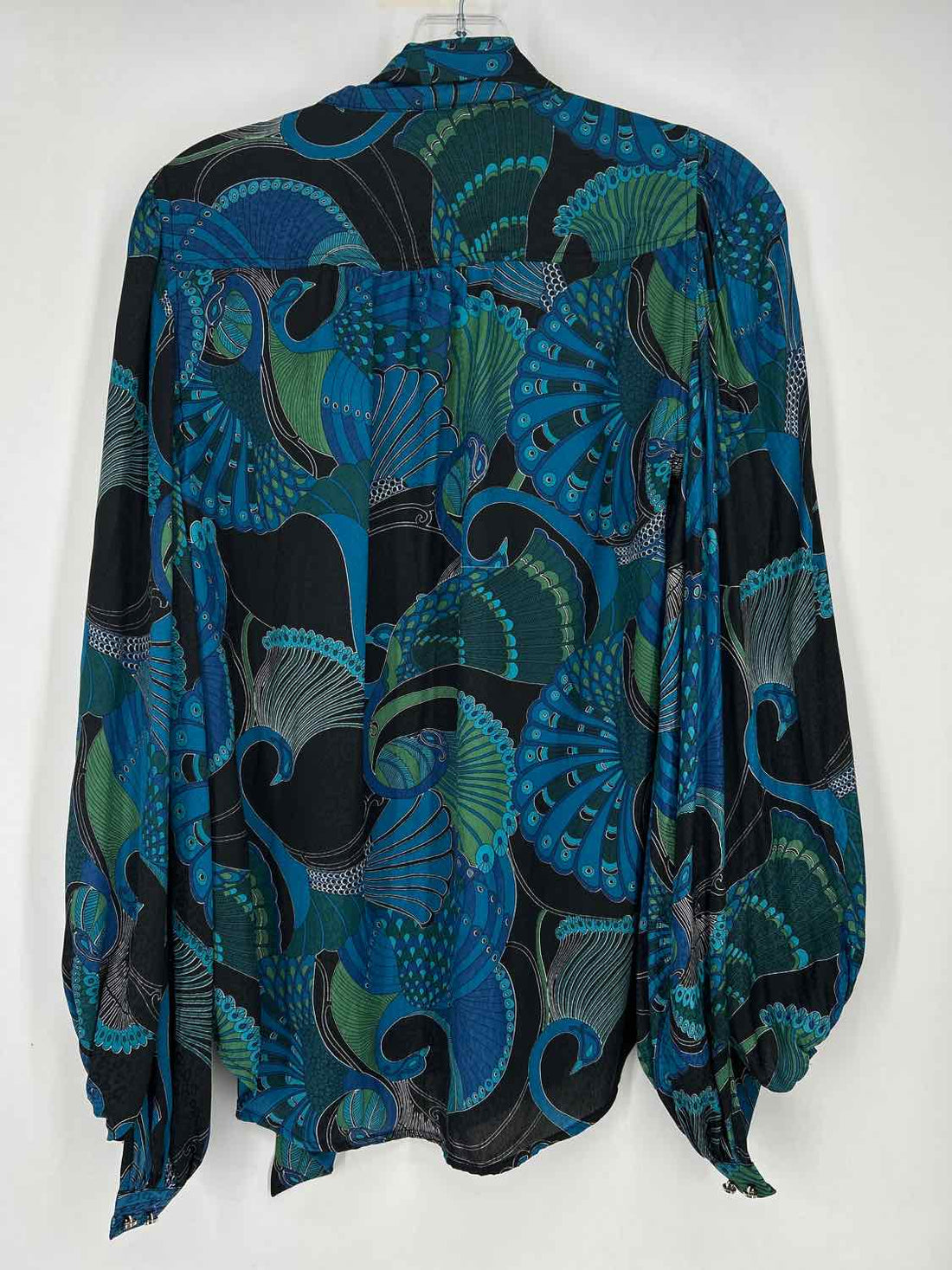 Chicos Size 0 (s) Black Print Long Sleeve