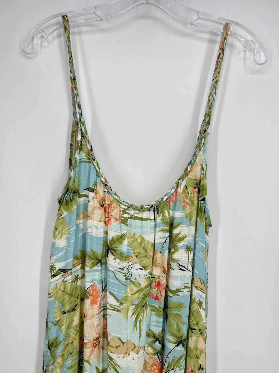 Oneil Size S Light Blue & Green Print Dress