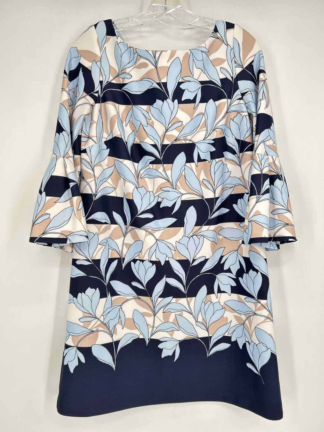 Vince Camuto Size 12 Blue Print Dress