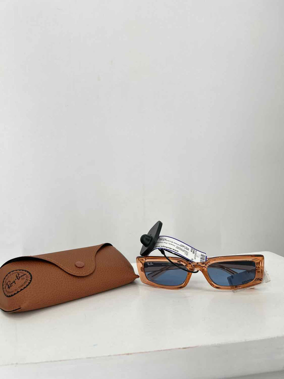 Ray Ban Clear Plastic Peach Sunglasses