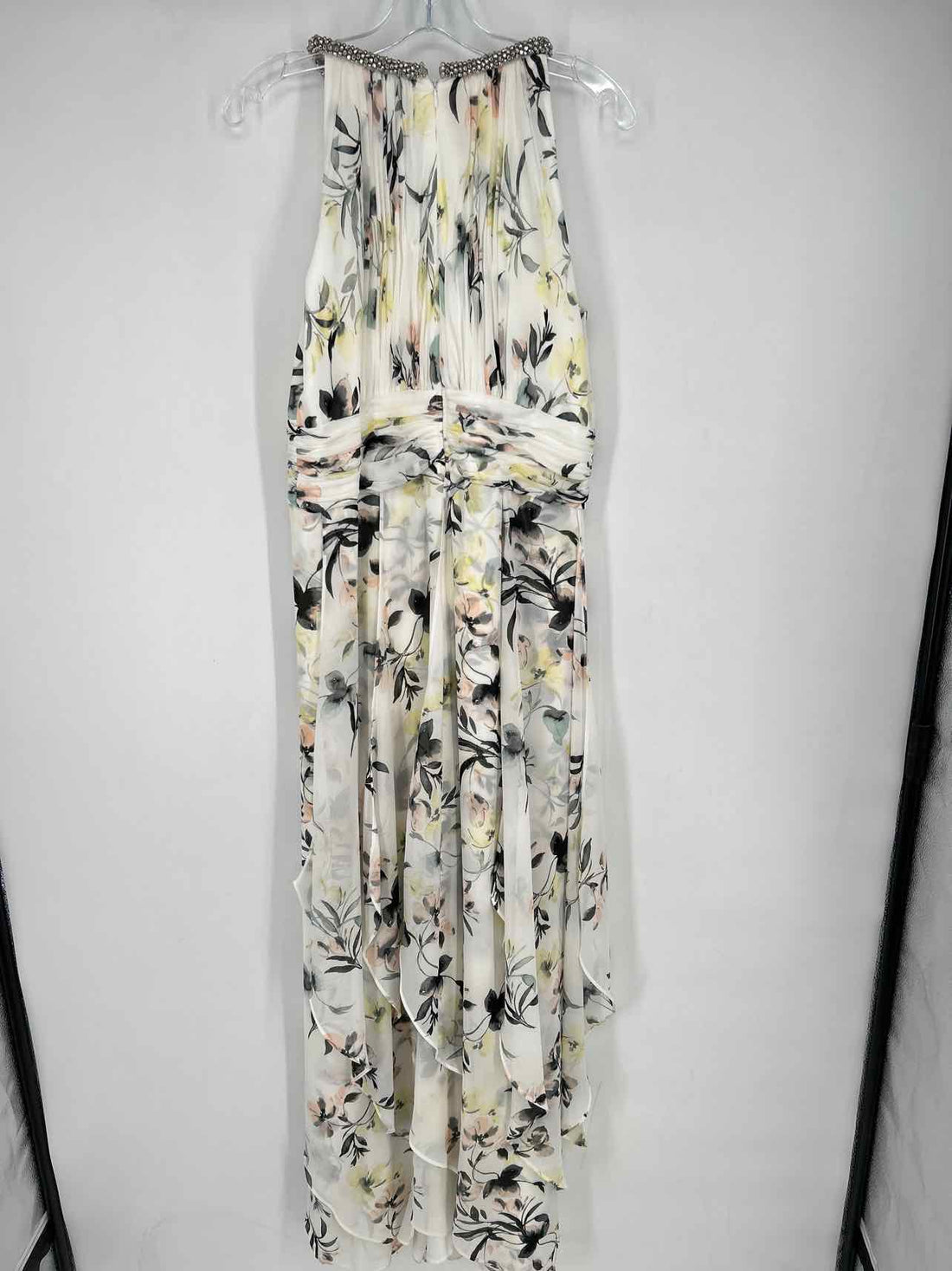 Calvin Klein Size M White Floral Sleeveless Maxi