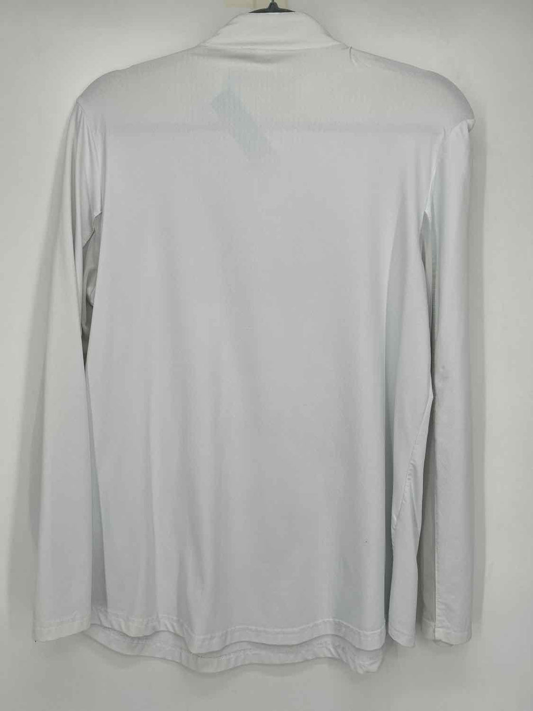 Beachtime Size M White LS Quarter Zip Active Tops