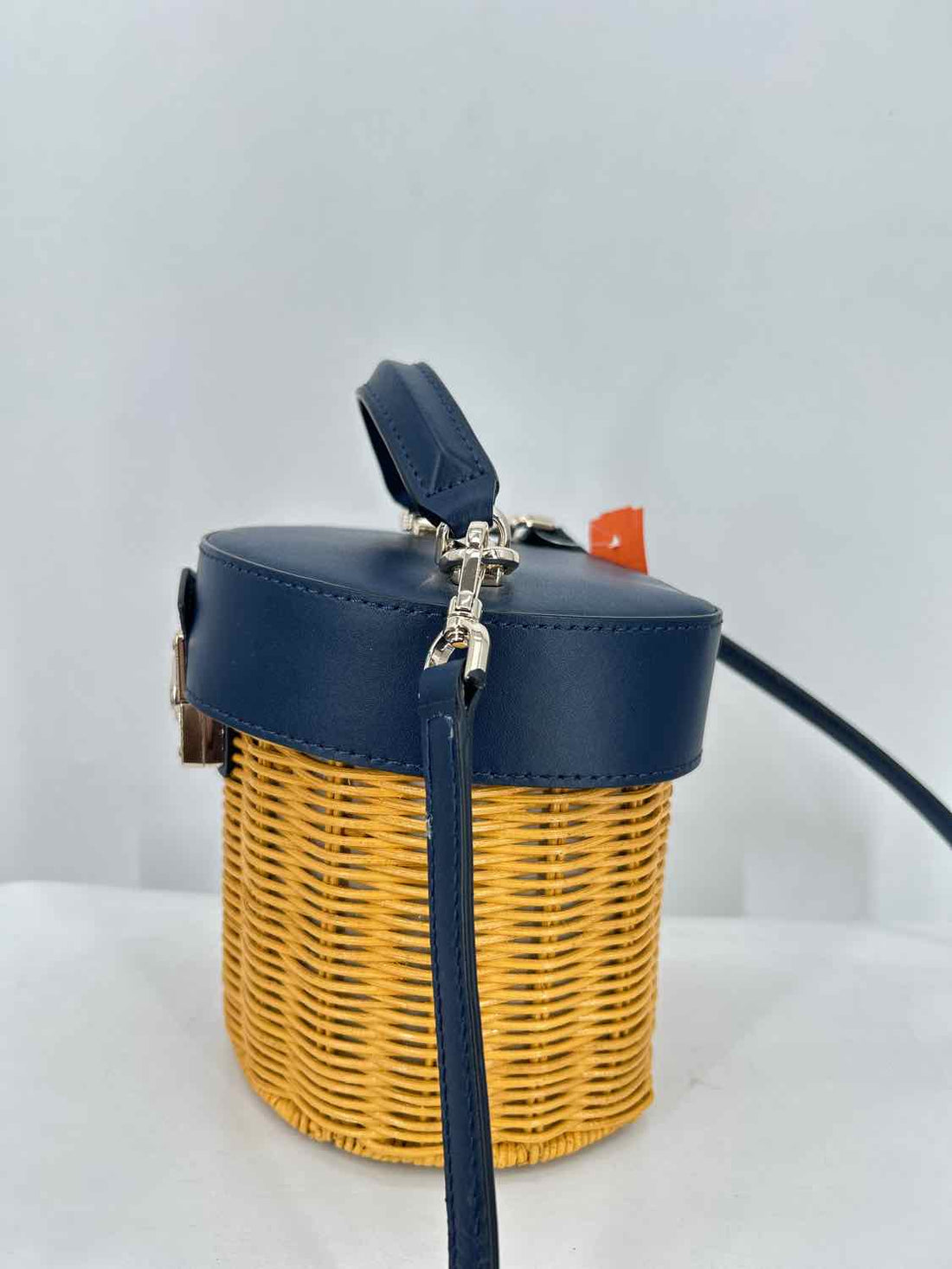 Kate Spade New York Whicker & Navy Like New Crossbody