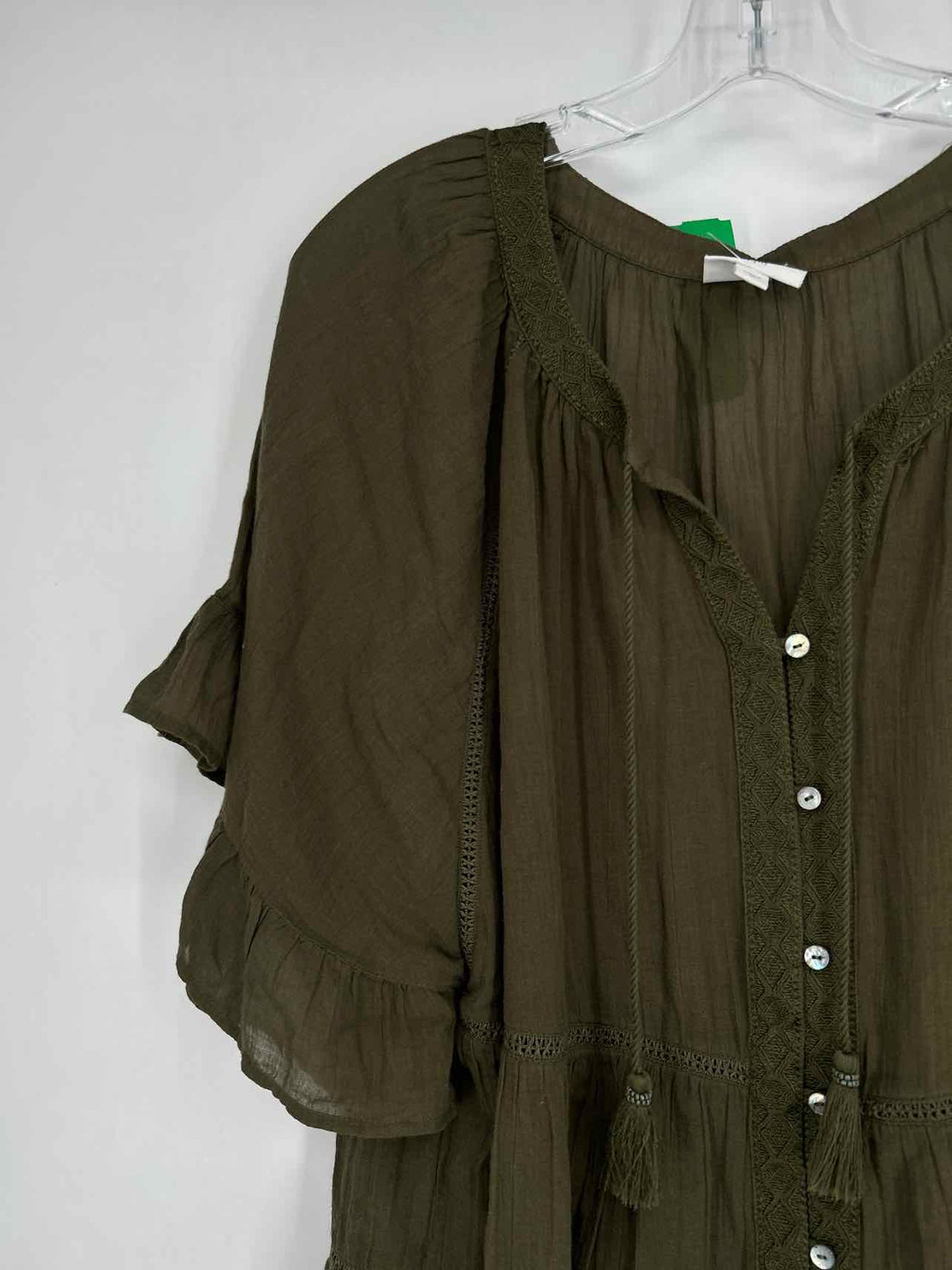 J Jill Size M Olive Short Sleeve