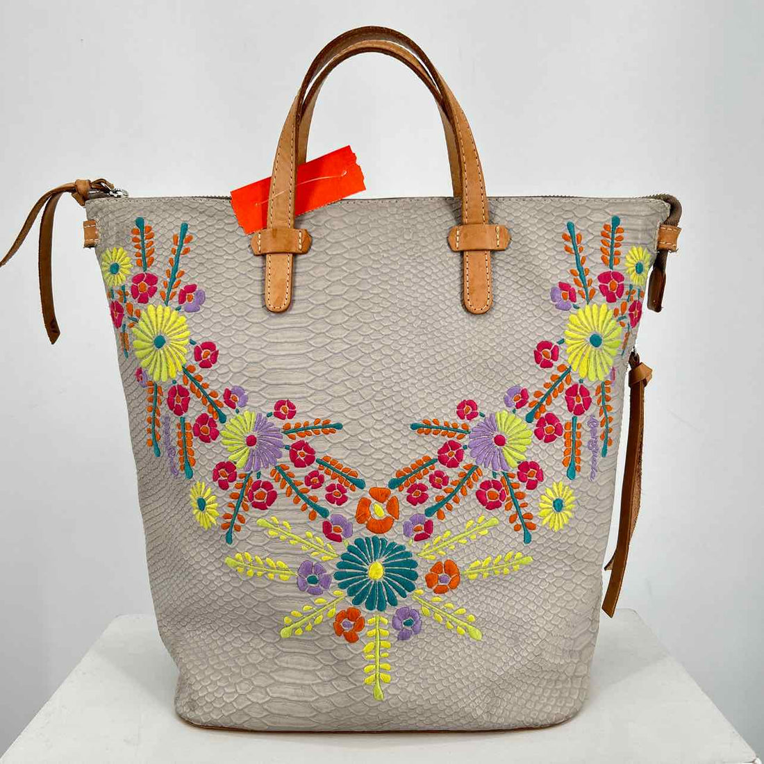Consuela Tan Genuine Leather Pre Owned Satchel