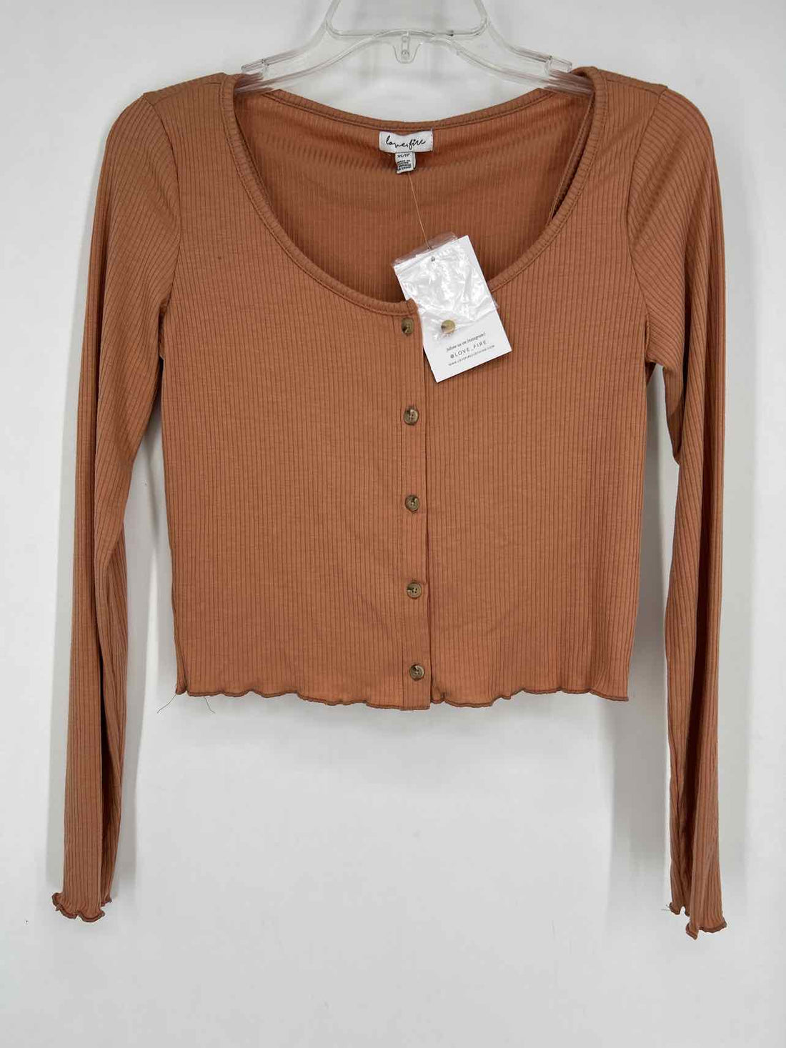 Love Fire Size XS Light Brown NWT Long Sleeve