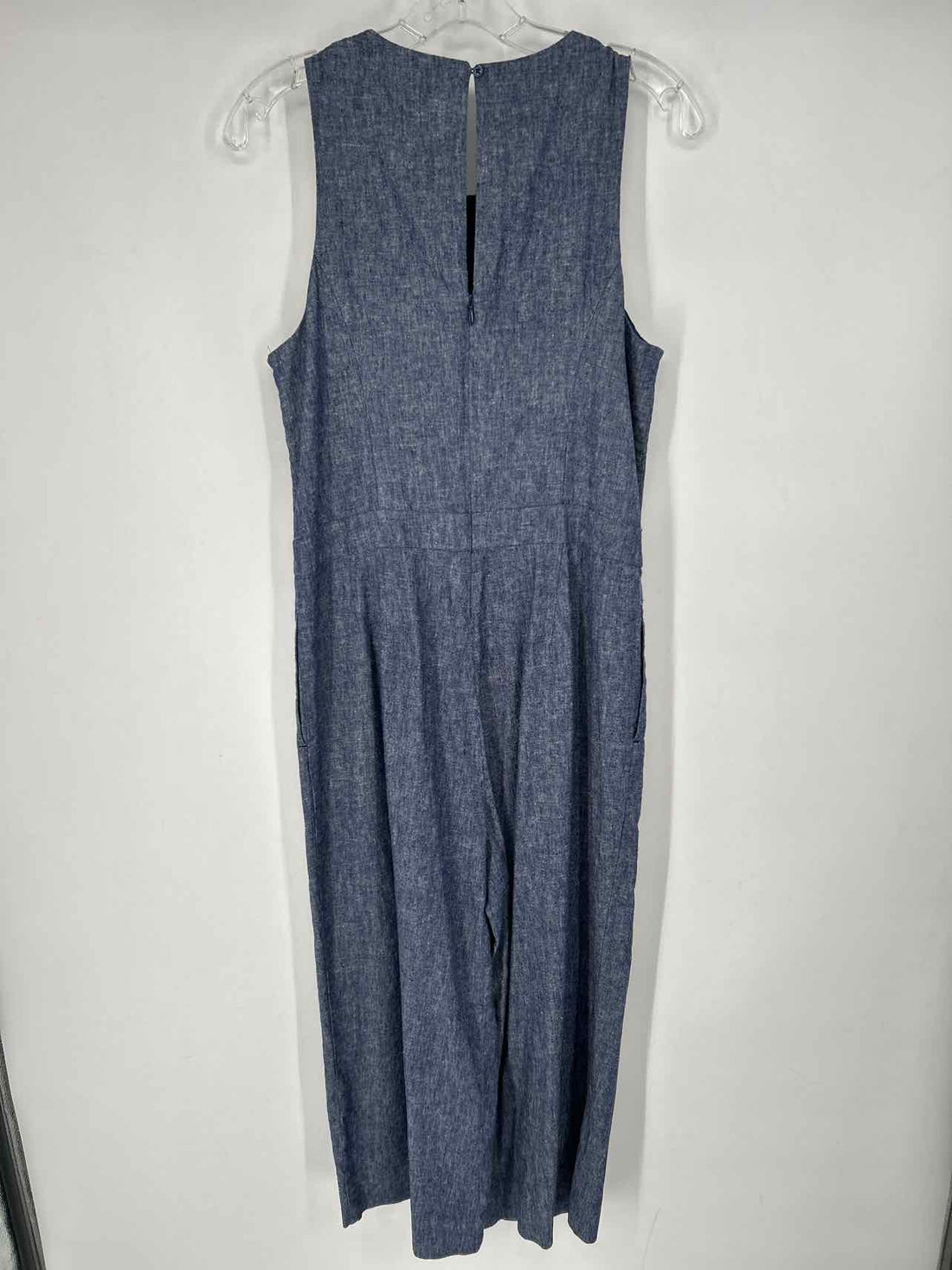 Banana Republic Size 8 Chambray Sleeveless Jumpsuit