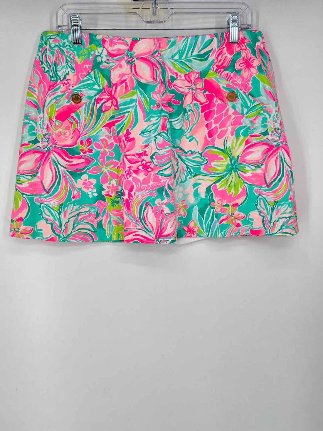 Lilly Pulitzer L Pink & Green Floral Lilly Pulitzer Skort