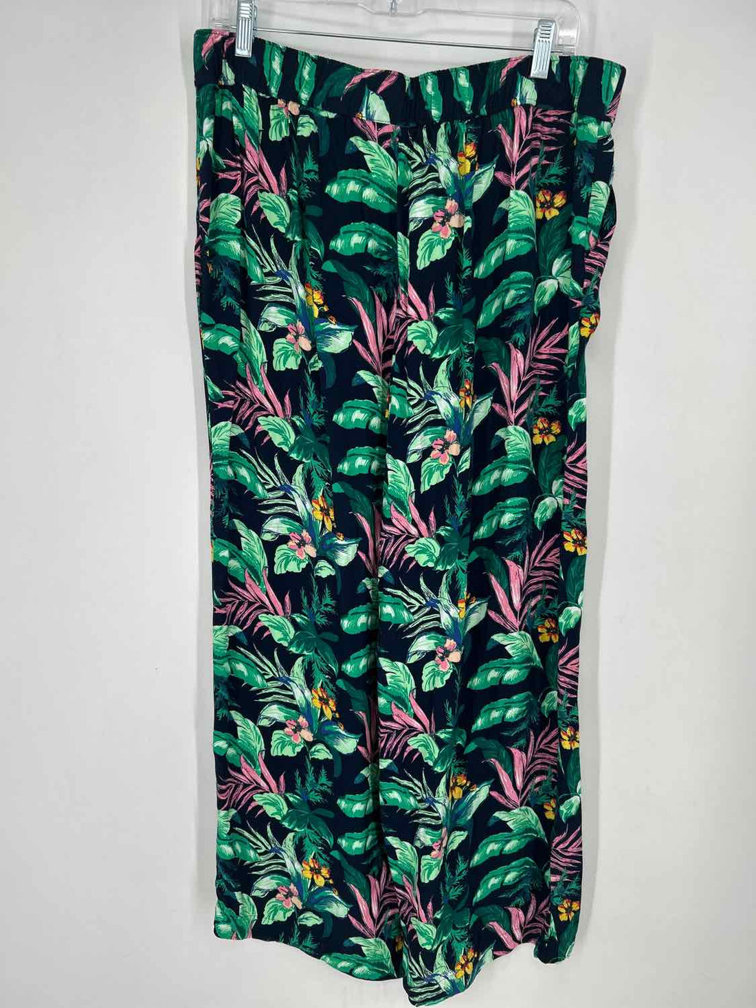 Loft Size L Navy Floral Pants