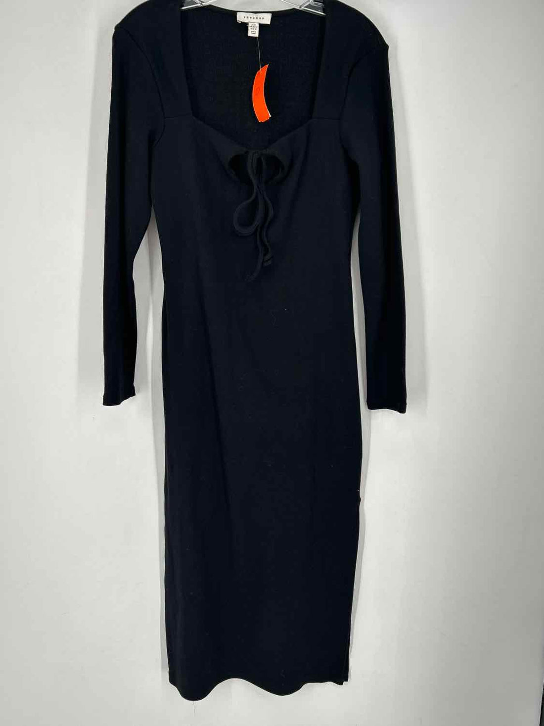Top Shop Size 8/10 Black Long Sleeve Dress