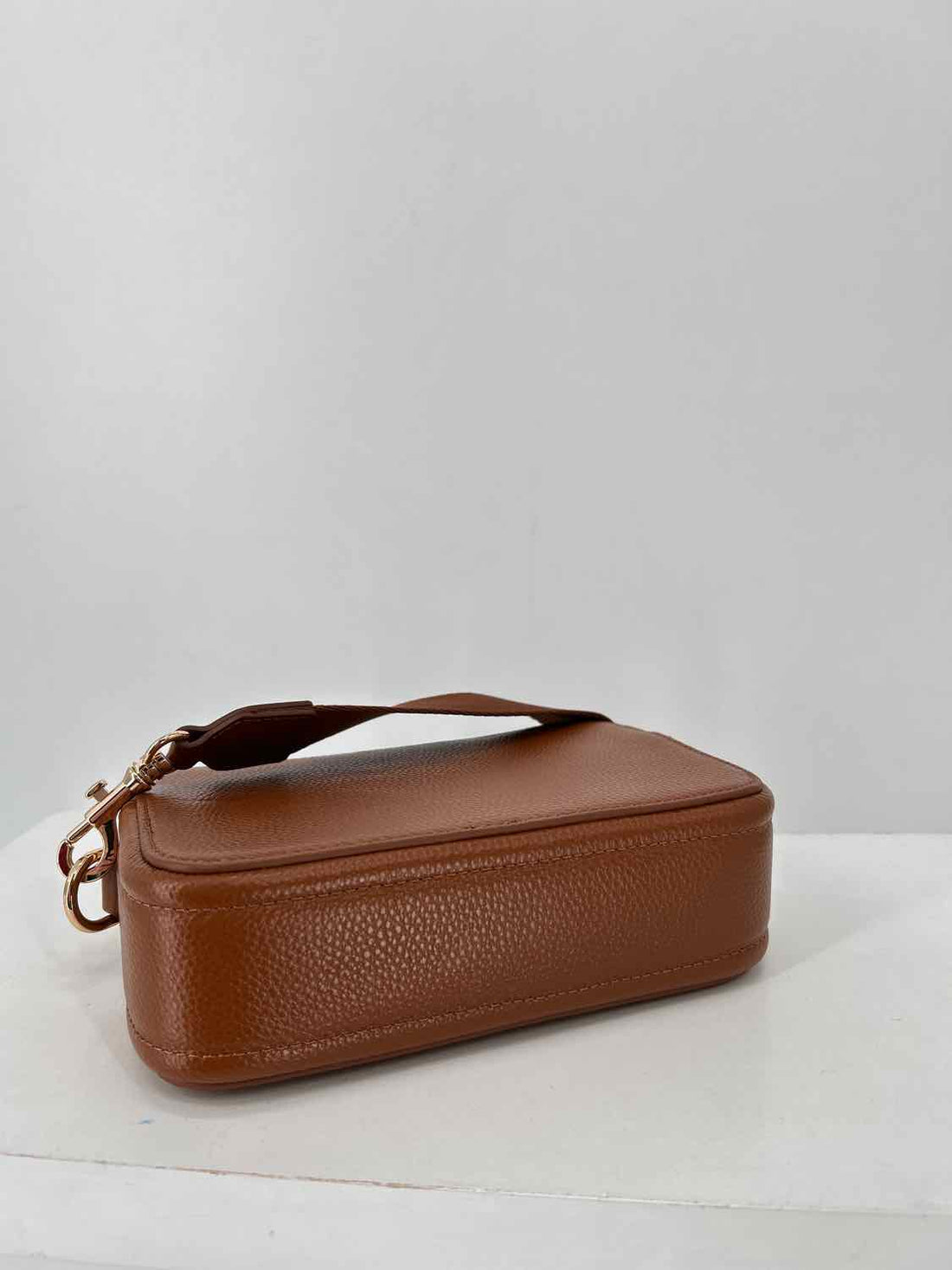 Quince Cognac Pebbled Leather NWT Crossbody