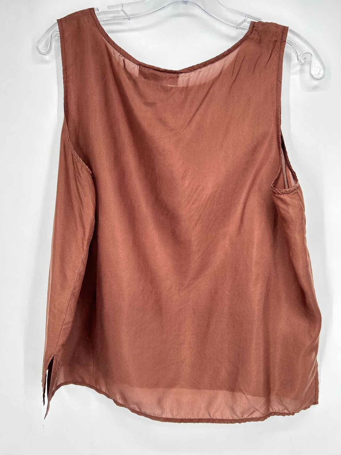 Nira Nira Size L Brown Silk Sleeveless