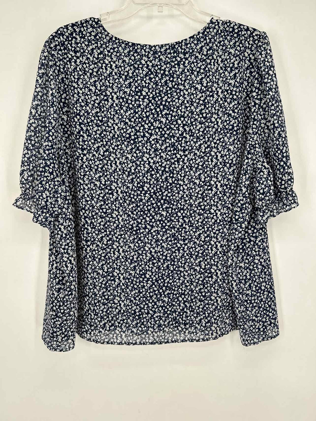 J Crew Size 2X Navy & White Floral NWT Top/Blouse