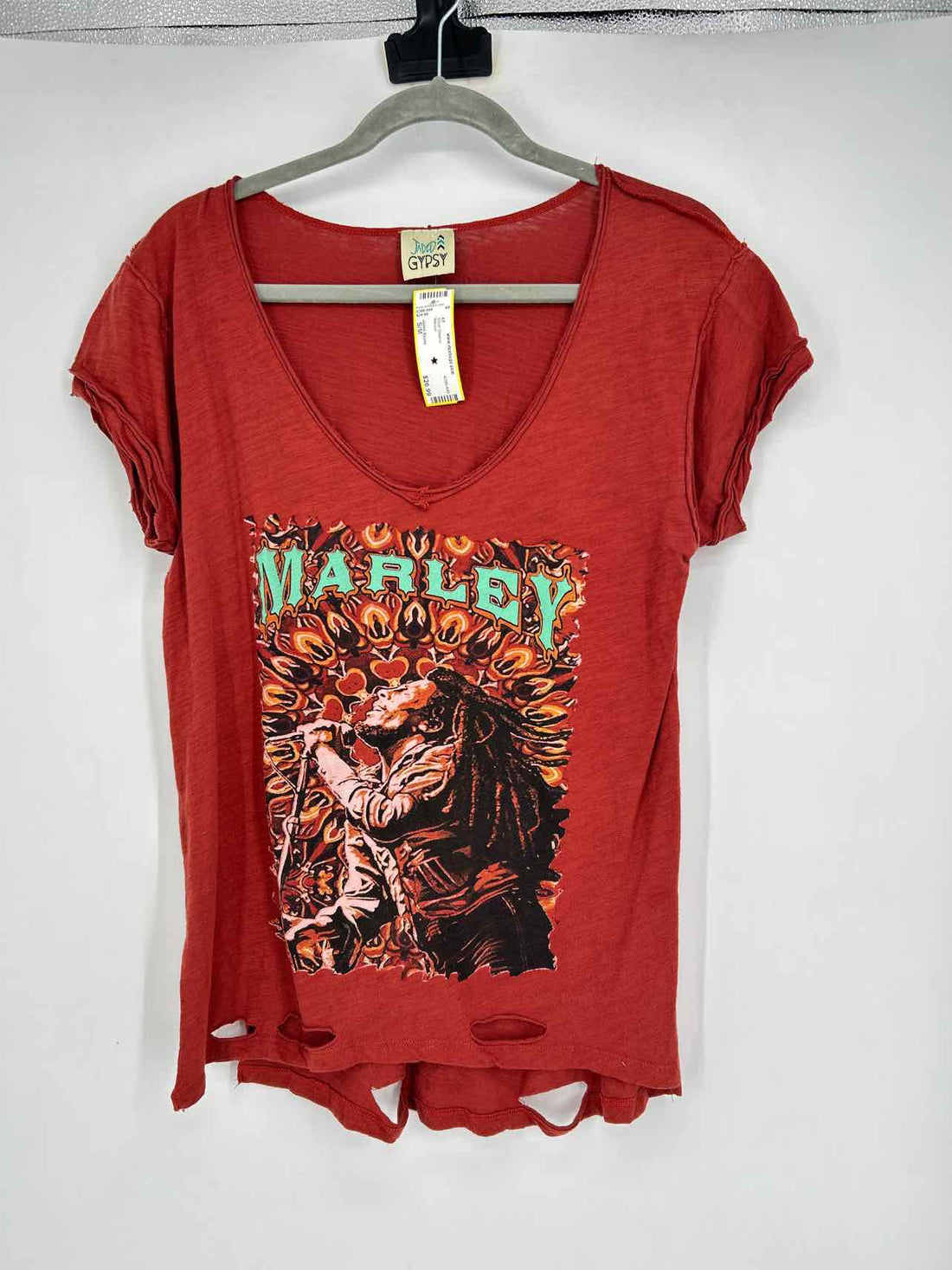 Jaded Gypsy Size S/M Maroon Short Sleeve