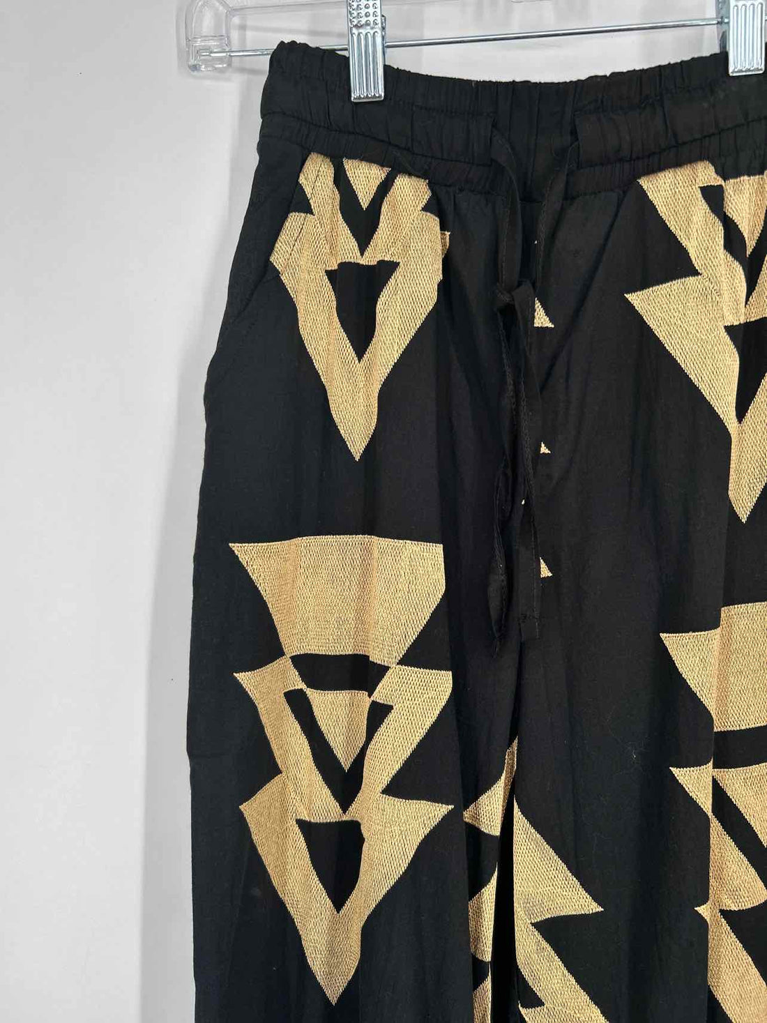 AEther Concept Size XS Black & Gold Embroidered Pants