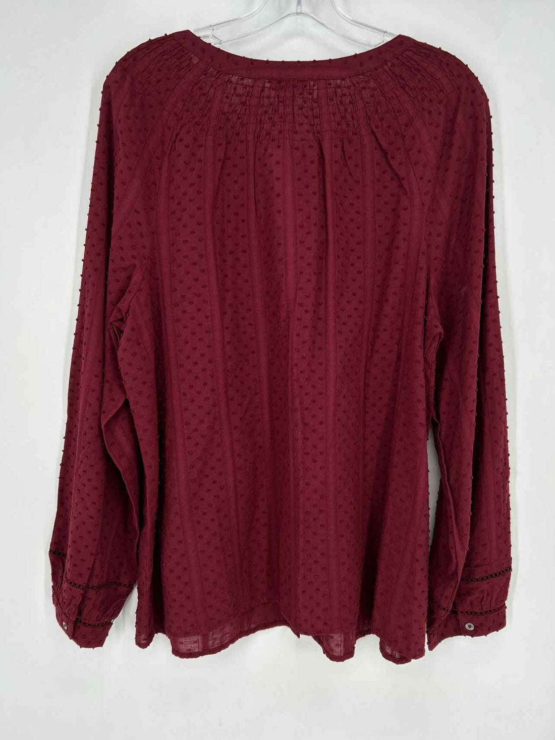 Talbots Size L Dark Maroon Long Sleeve