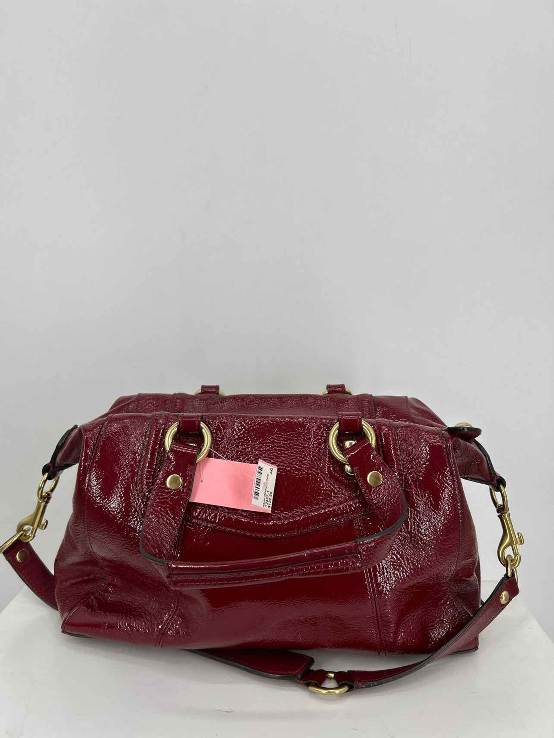 Coach Dark Red Patent Leather Good Satchel