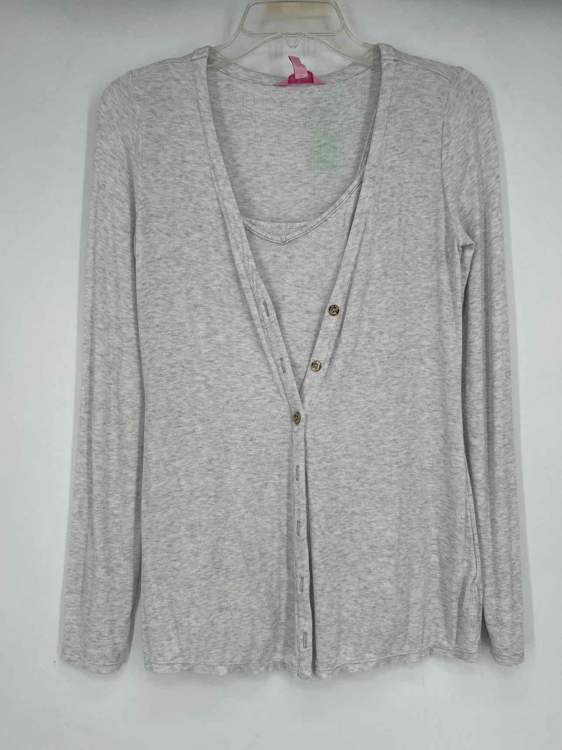 Lilly Pulitzer Size XS Light Gray 2PC Sweater Set