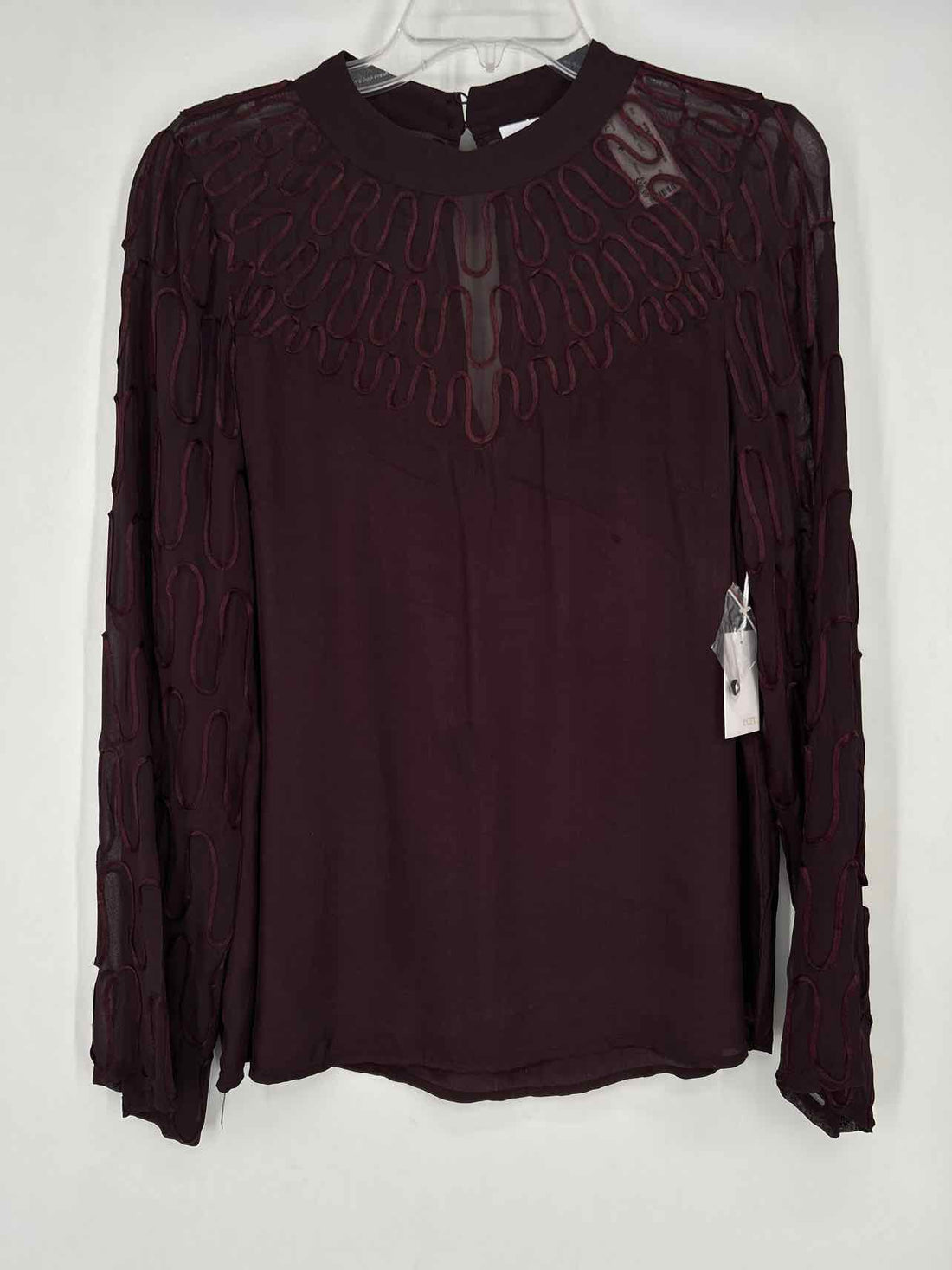 Ecru Size L Dark Burgundy NWT Long Sleeve