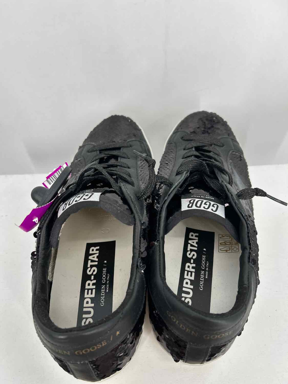 Golden Goose Women Size 39 (8.5-9) Black Sequins Sneakers