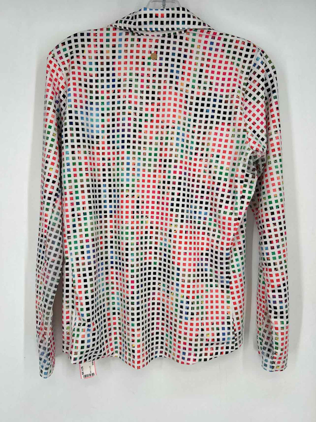 EP New York Size M White Print Long Sleeve Active Tops