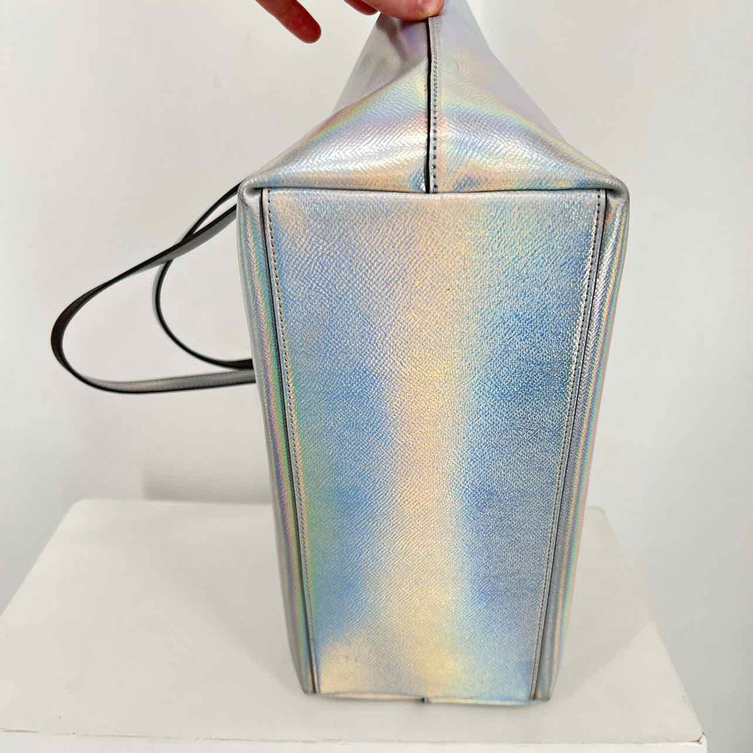 Coach RARE Silver Hologram Rainbow Holographic Genuine Leather NWT City Tote